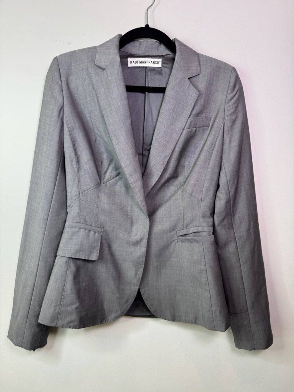 Kaufmanfranco Wool Gray Fitted Blazer Women Size Small